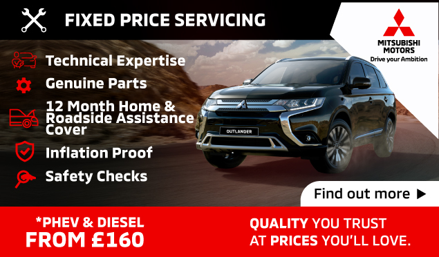 Mitsubishi Outlander Fixed Price Servicing from £160