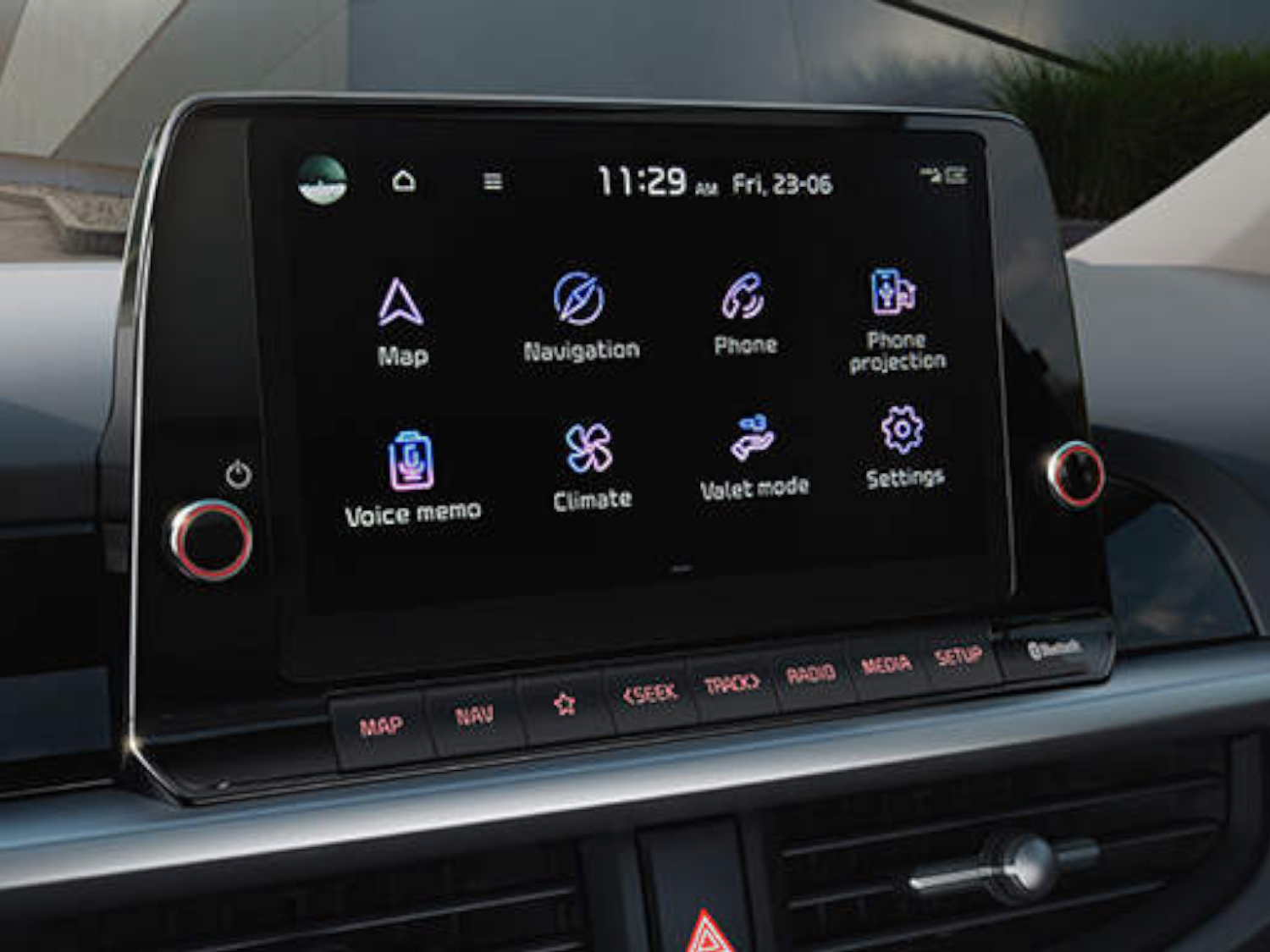 infotainment of Kia Picanto