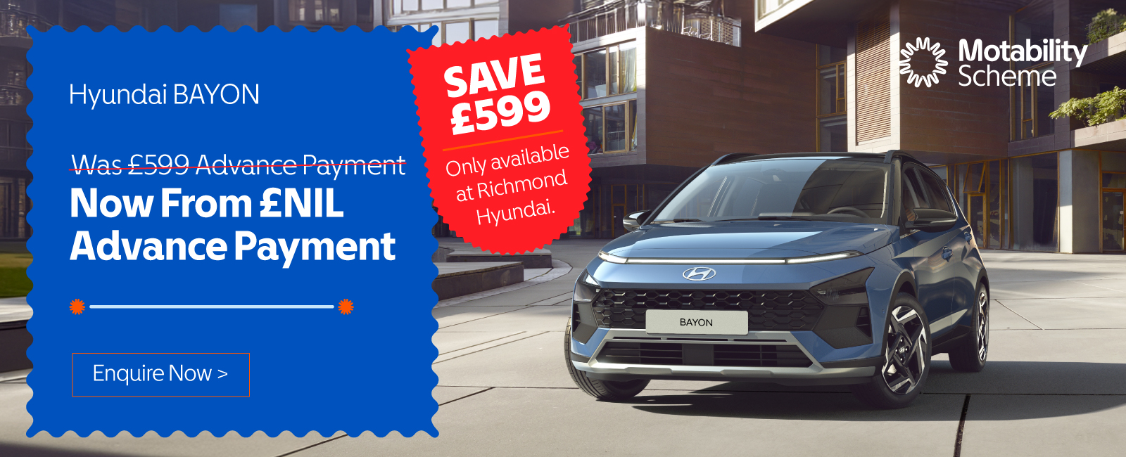 Hyundai BAYON From £NIL Advance Payment