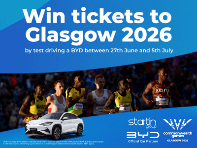 Test Drive a BYD and Enter to Win Glasgow 2026 Commonwealth Games Tickets