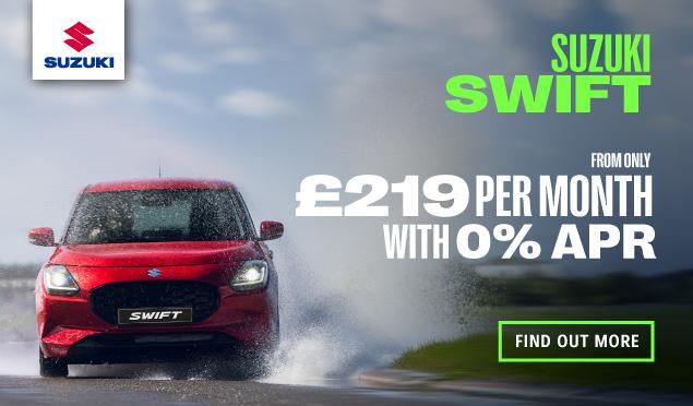 The Suzuki Swift is available to buy from Richmond Motor Group from only £219 Per Month with 0% finance