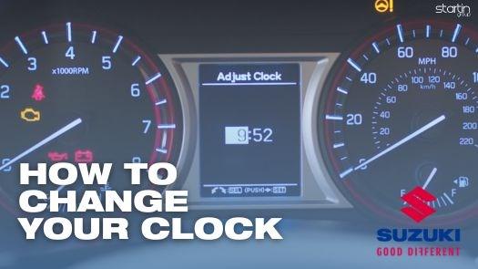 How to synchronise the clocks on a Suzuki vehicle?