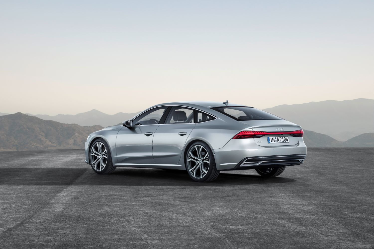 New Audi A7 Sportback in silver image of vehicle side view