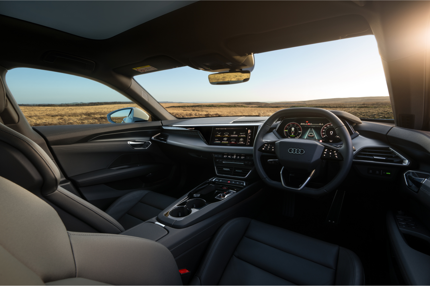 Audi Approved Interior view of the front seats and windscreen