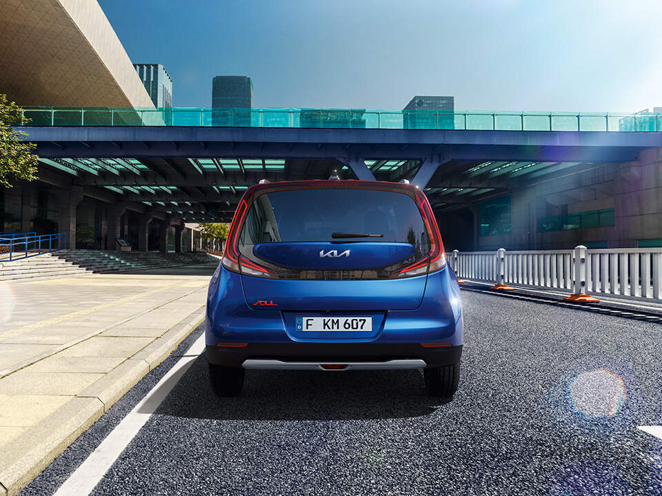 rear of kia soul EV