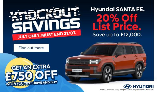 The Santa Fe Plug-in Hybrid is available from Richmond Hyundai with a 20% Discount
