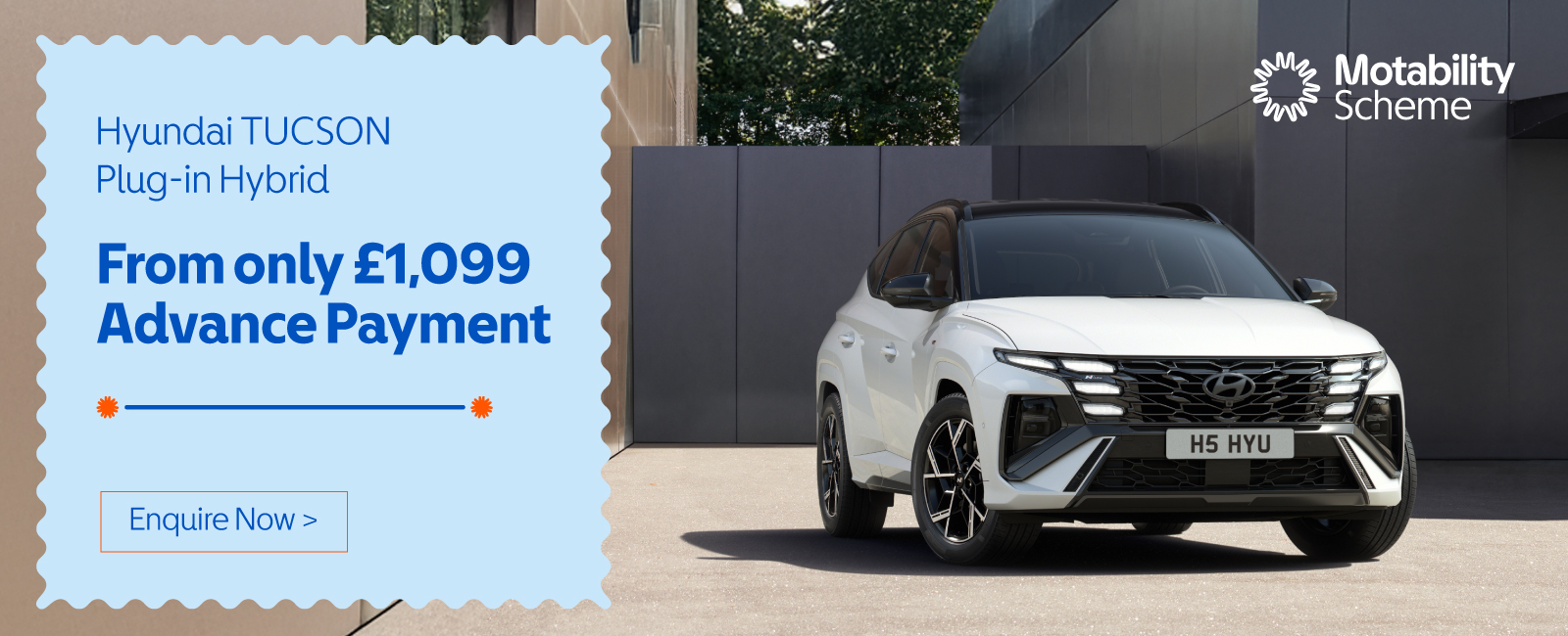Hyundai TUCSON Plug-in Hybrid From £1,099 Advance Payment