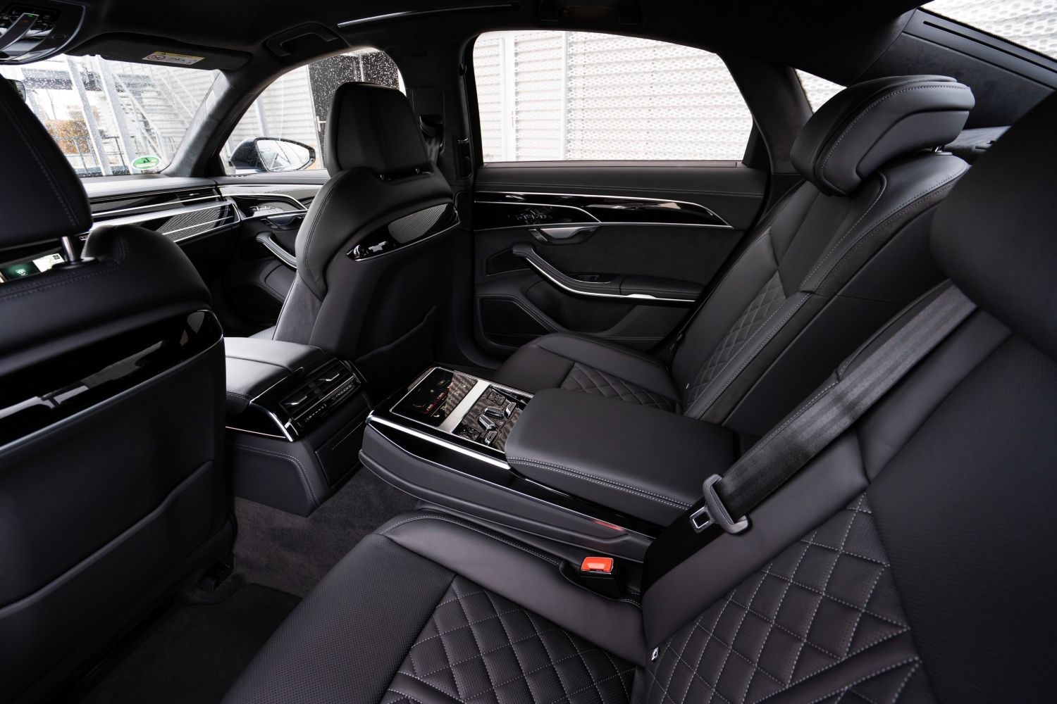 New Audi A8 TFSI e backseat interior