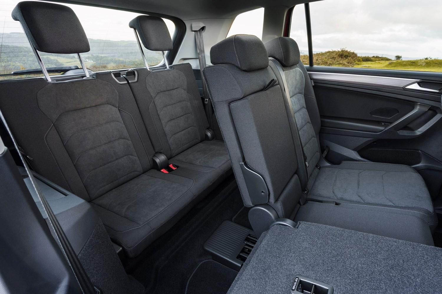 Close-up of the rear seating in the Volkswagen Tiguan Allspace