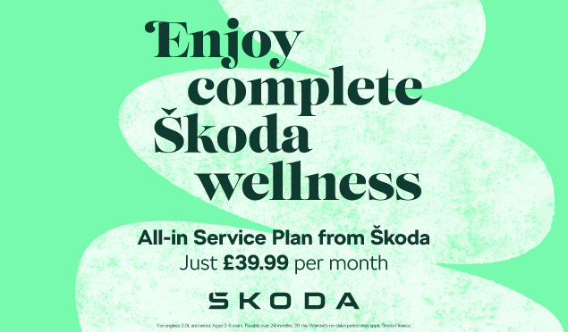 With Škoda All-in, we will take care of you for the next two years by carrying out your next two services and MOT tests whilst providing Warranty cover and Roadside Assistance for the duration too - all for just £39.99 a month