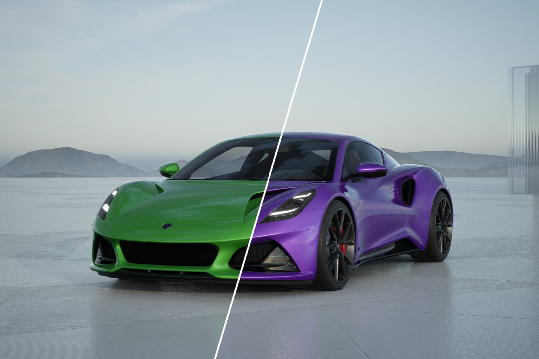 Lotus Emira 2025 Eos Green and Purple Haze