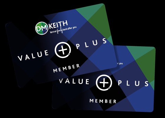 D. m. Keith Value plus cards