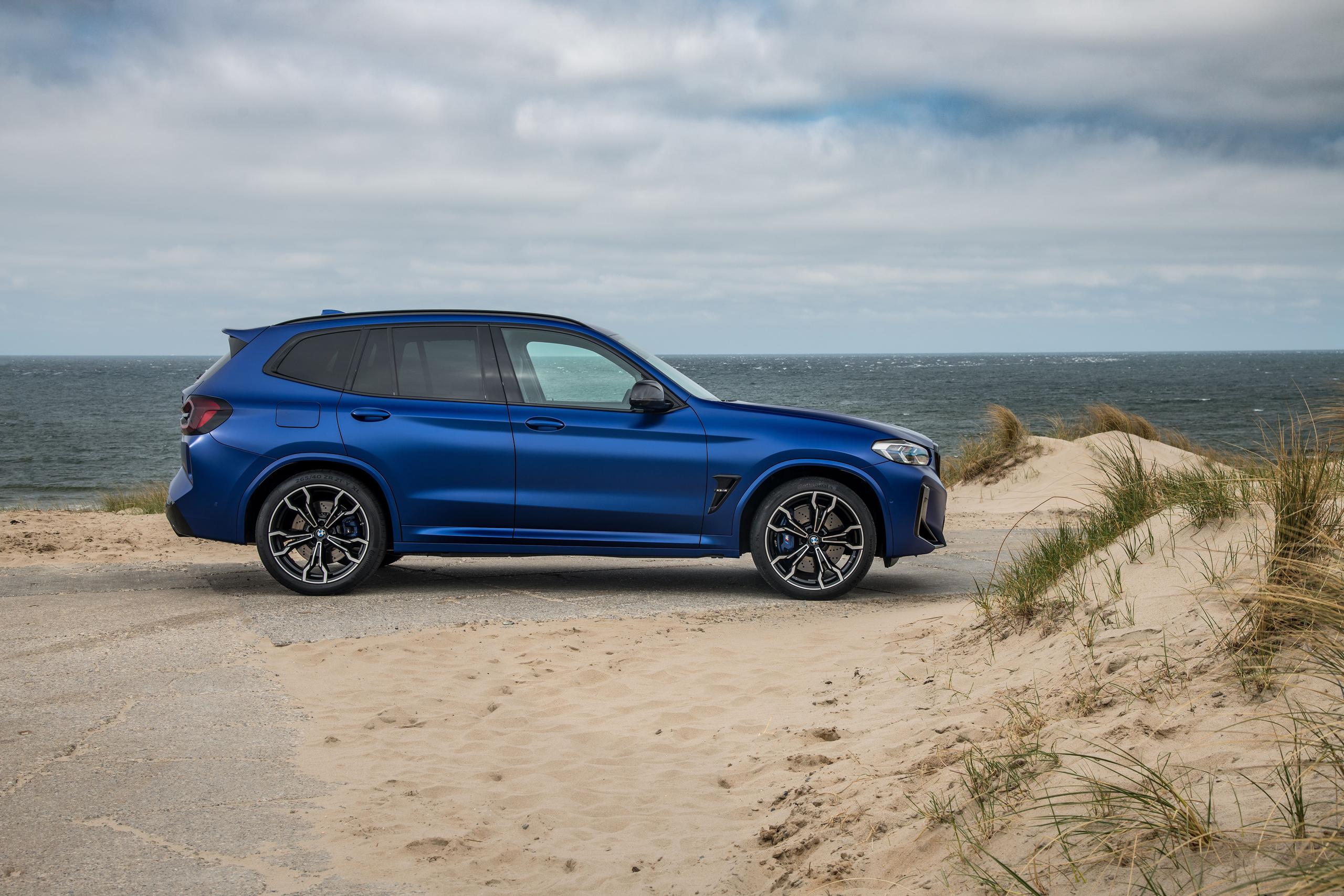 New BMW X3 M Competition exterior side view of vehicle parked