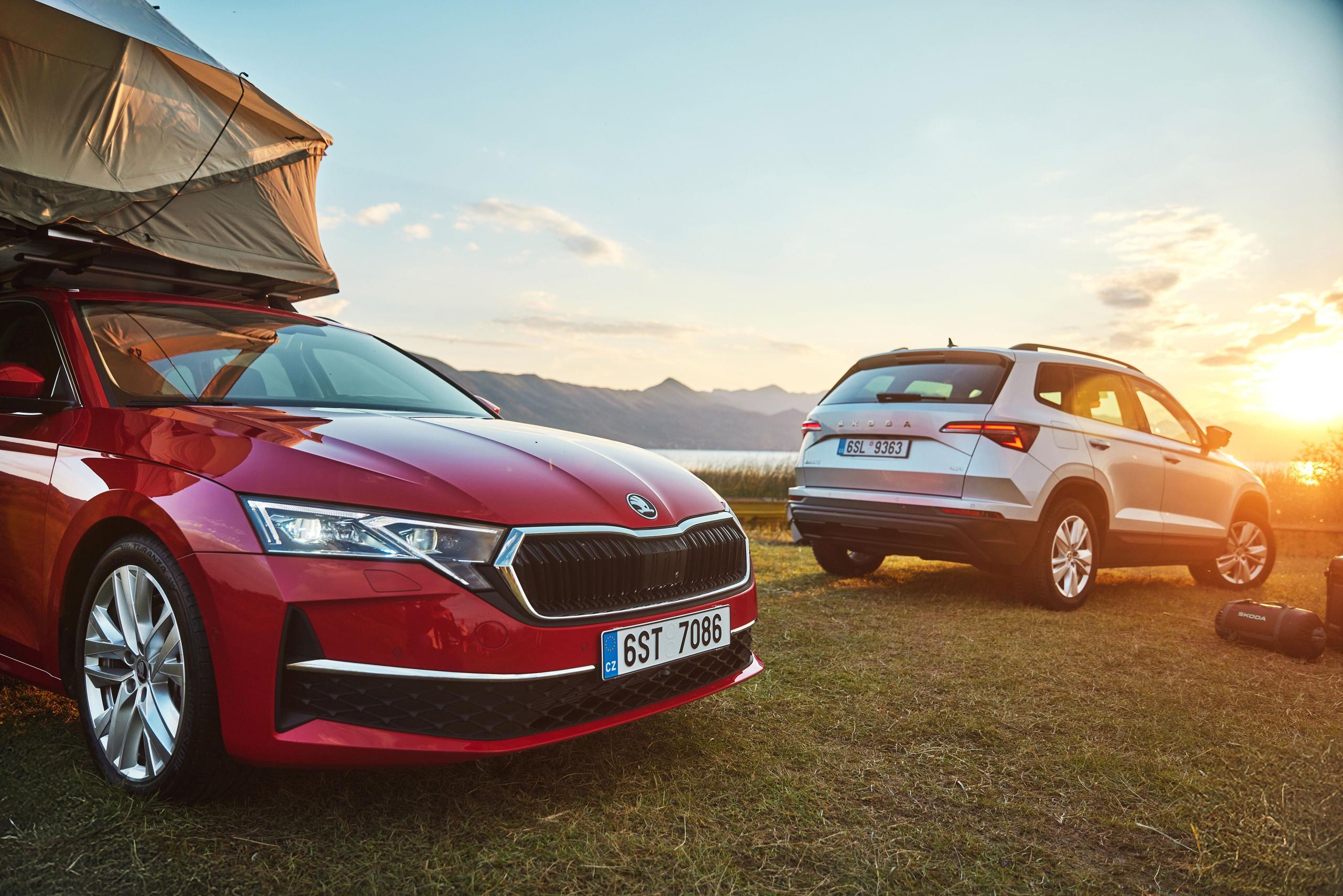 Skoda Karoq in red, available as Approved Used at Agnew Skoda Belfast and Mallusk