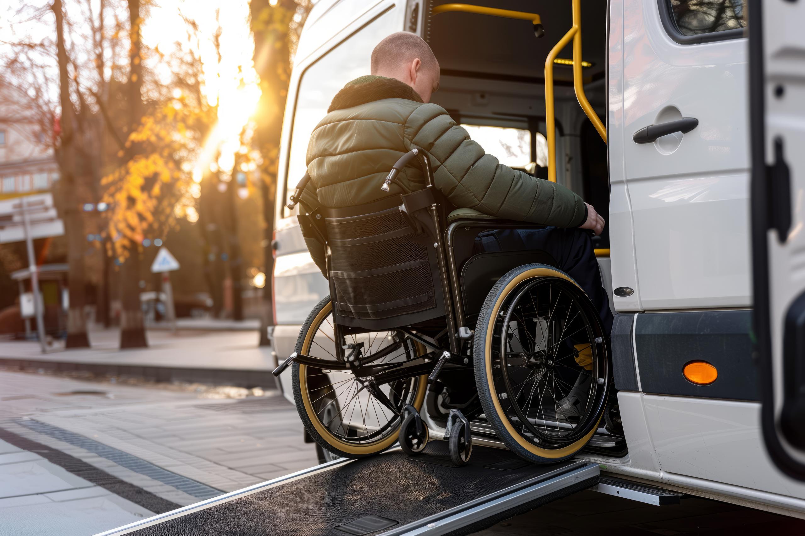 wheelchair ramp into car