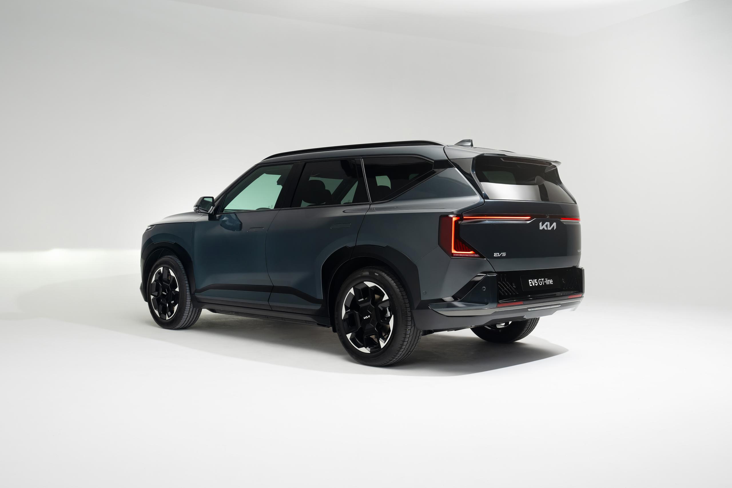 rear of Black Kia EV5