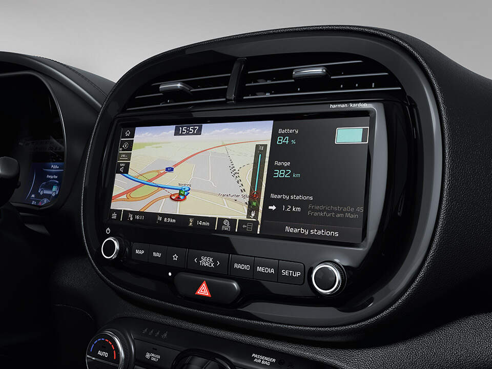 entertainment in a kia soul EV