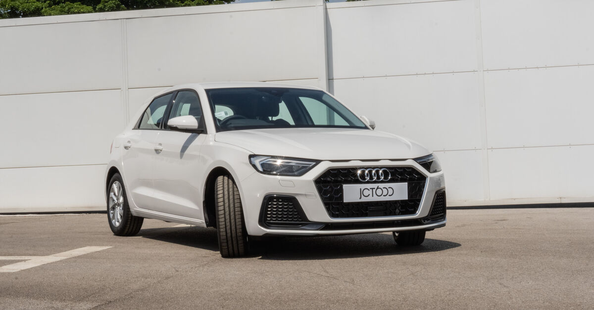 Audi A1 parked on an angle