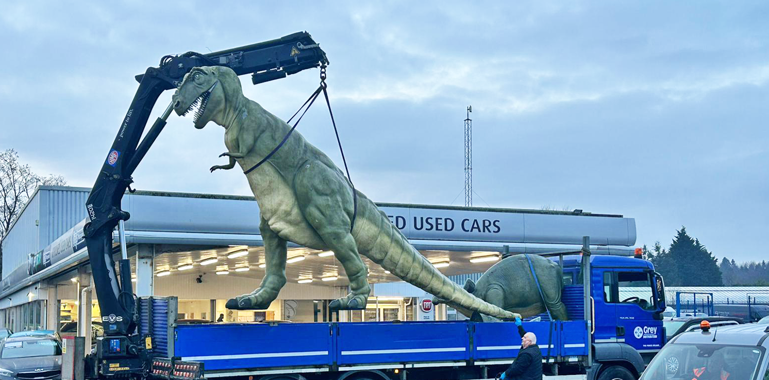 Day's Motorpark Donate Dinosaurs to Swansea Council