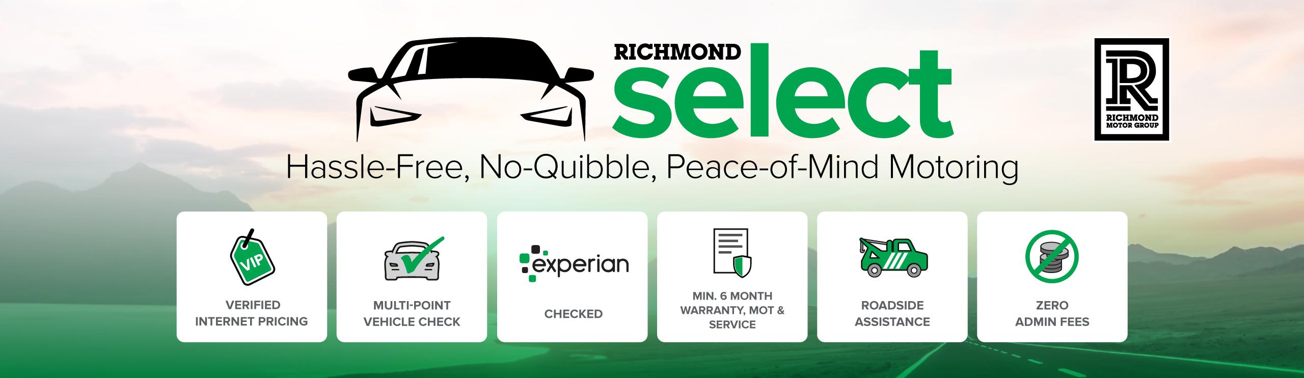We promise that every Richmond Select Used Car purchased will be the best value vehicle in the marketplace