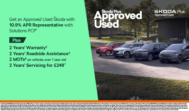 Get a used Škoda vehicle with 10.9% APR Representative for vehicles 3 year old cars and older