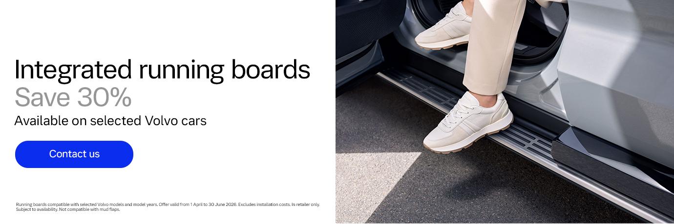 Integrated running boards now 30% off on selected Volvo cars