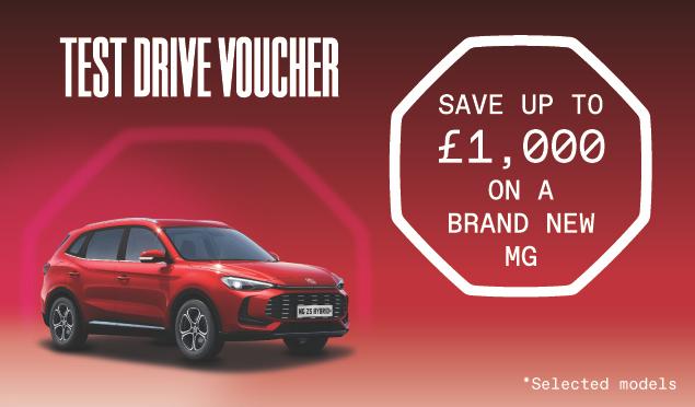 Take a test drive and receive up to £1,000 additional saving on selected vehicles.