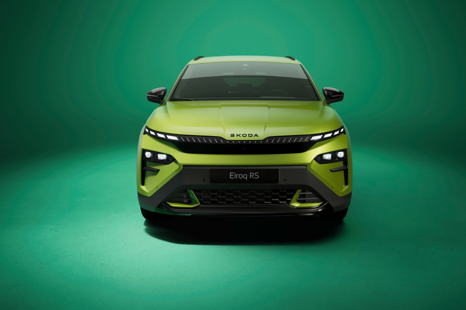 New Skoda Elroq, available at Agnew Skoda Belfast and Agnew Skoda Mallusk, front exterior view