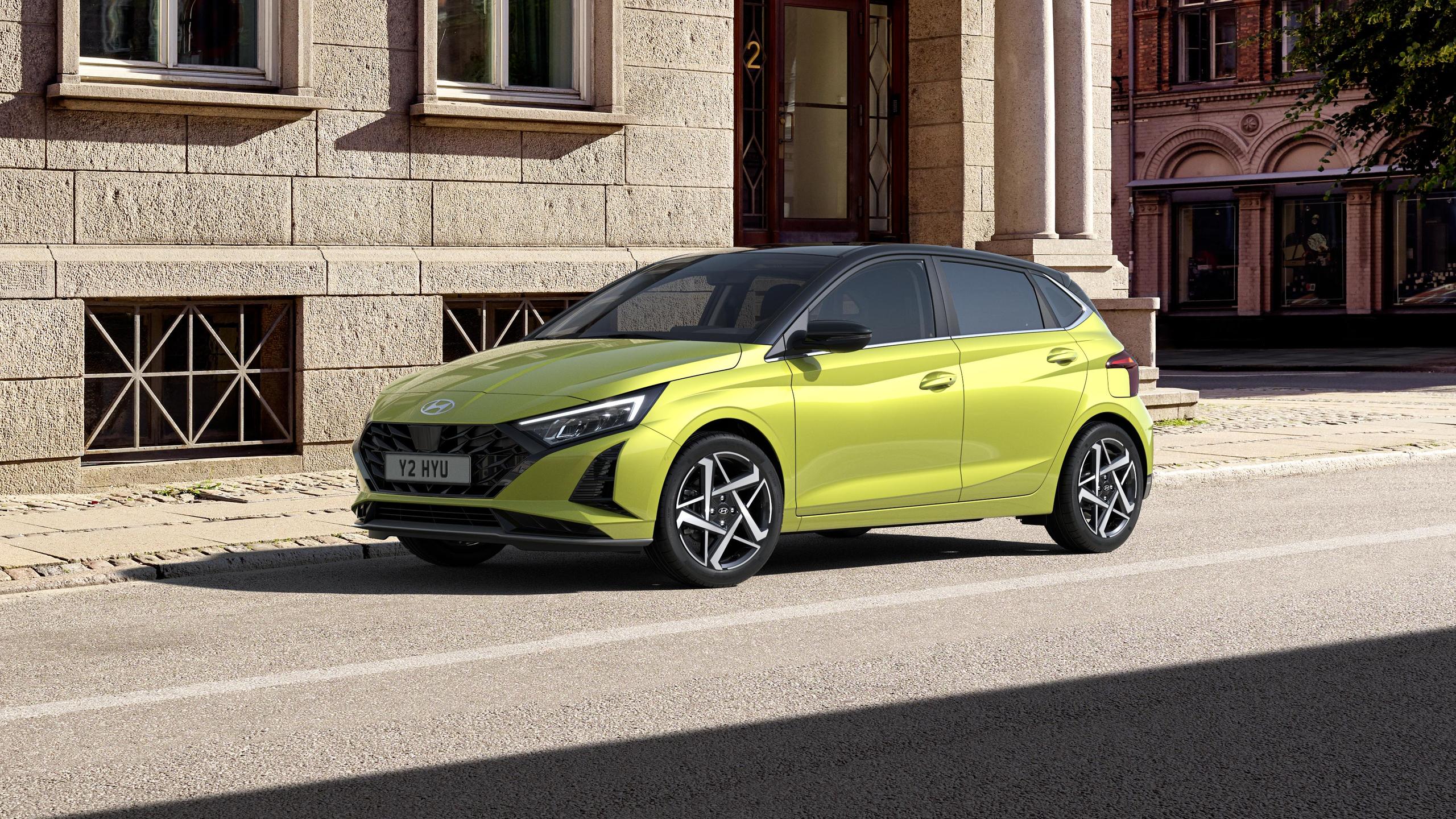 Yellow Hyundai i20