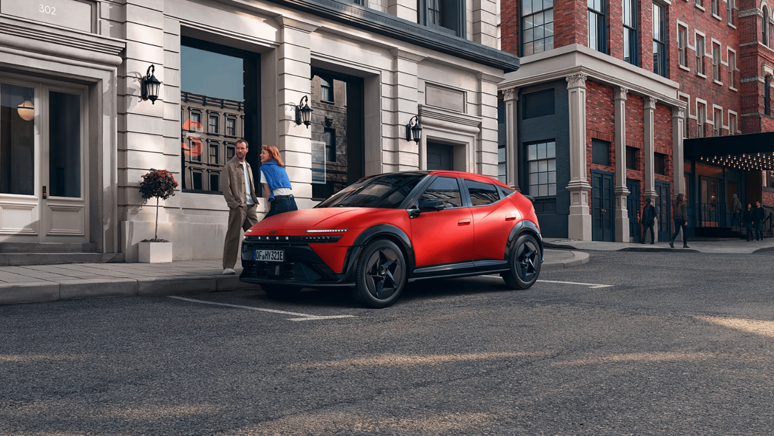 Hyundai IONIQ 3 in red