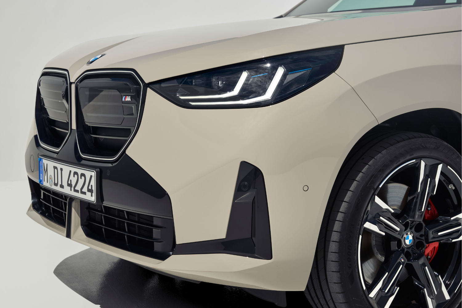 Close-up of the latest BMW X3 front bumper