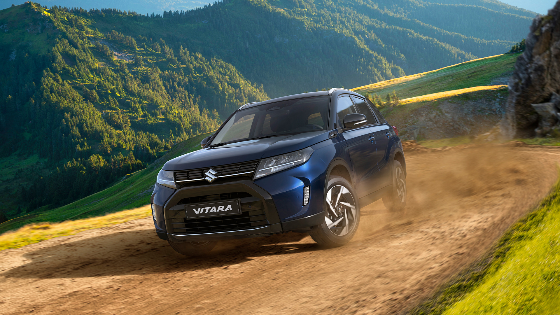 blue suzuki vitara