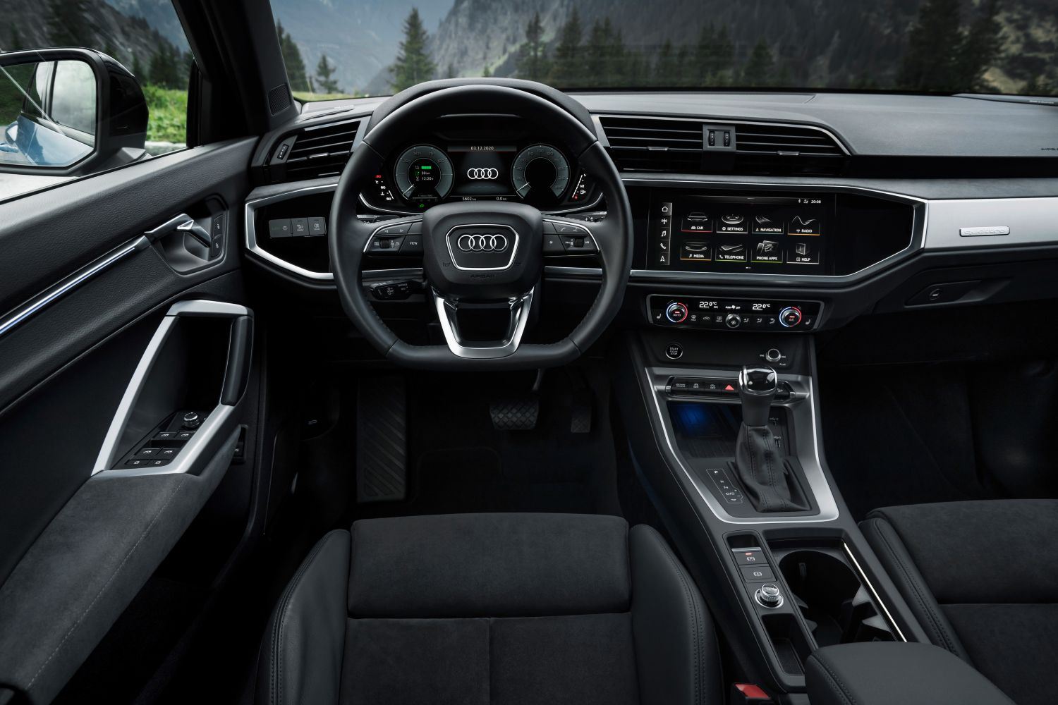 New Audi Q3 TFSI e image of vehicle digital cockpit