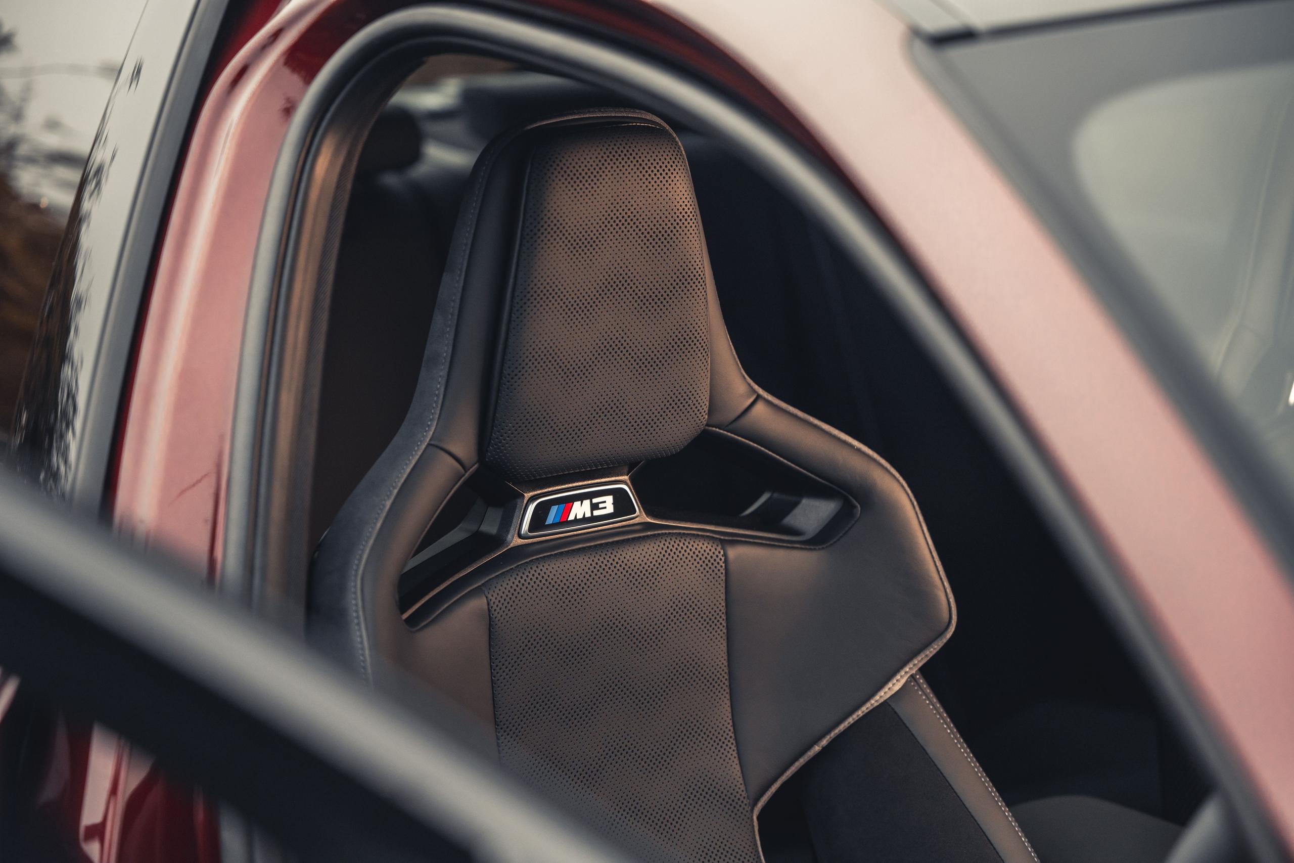 New BMW M3 Competition bucket seats with M3 badging
