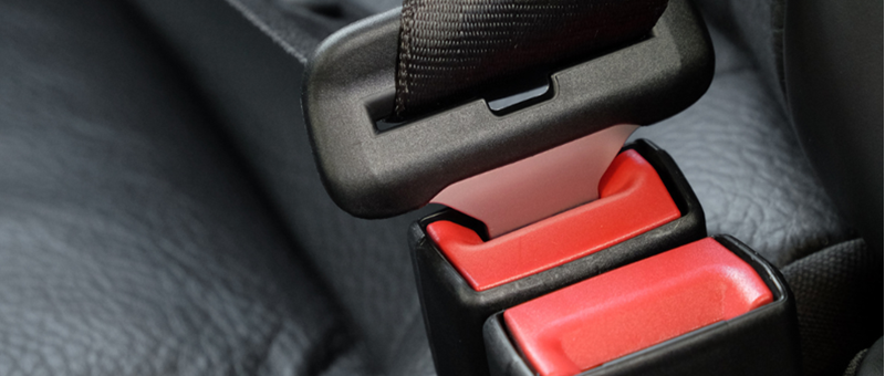 Close up of seat belt