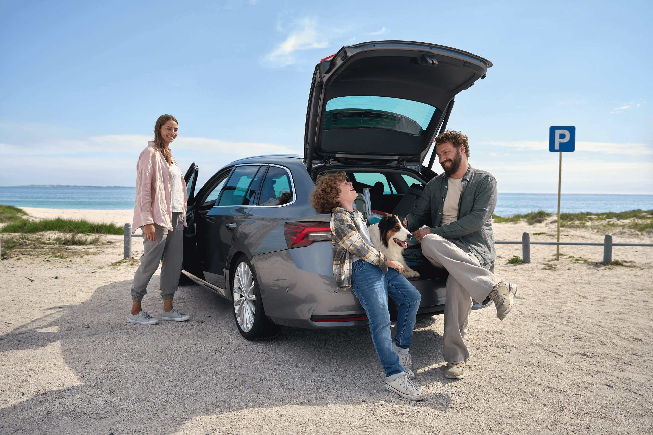 parked on a beach