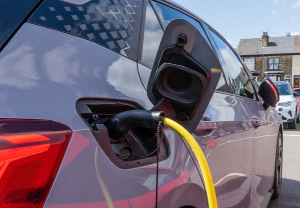 Car Charging at Charge Point