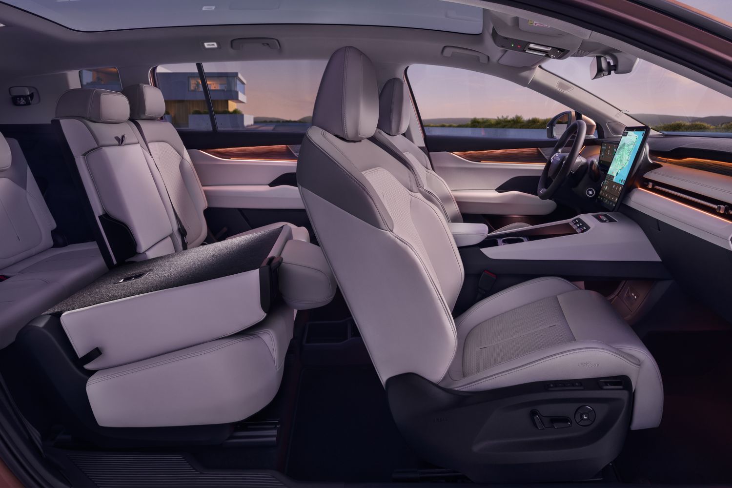 Interior view of the new Skoda Peaq passenger seats, available at Agnew Skoda