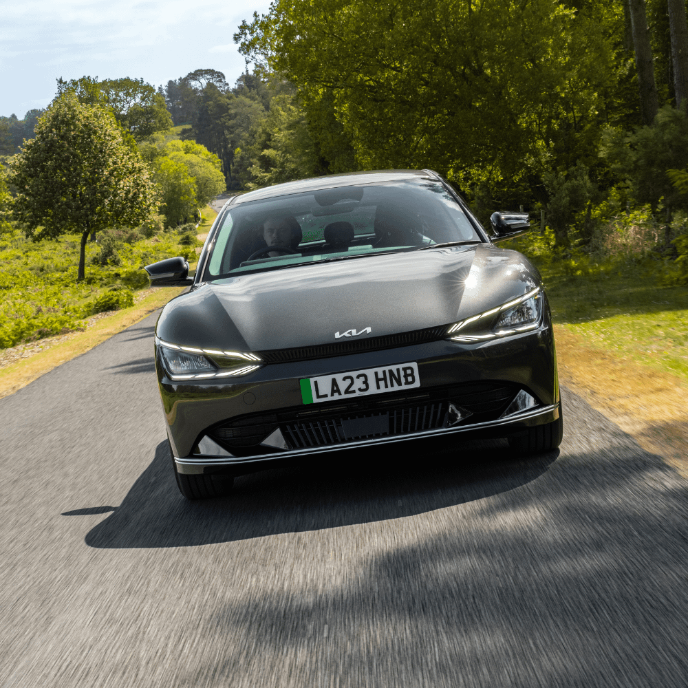 An electric Kia on the motor way