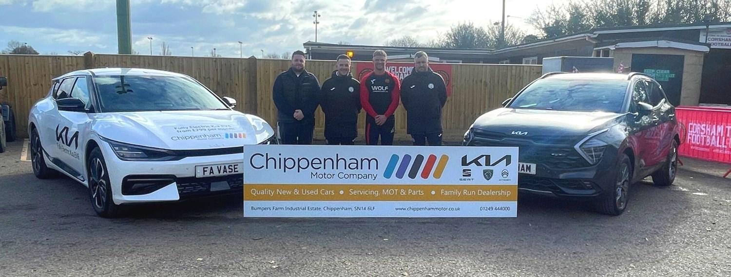 Chippenham Motor Company and Corsham Town FC with Kia EV6 and Kia Sportage