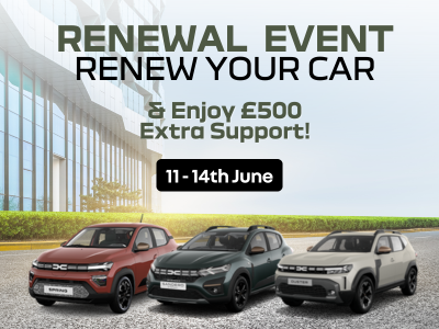 Dacia Renew Event -  Enjoy £500 Extra Support! 