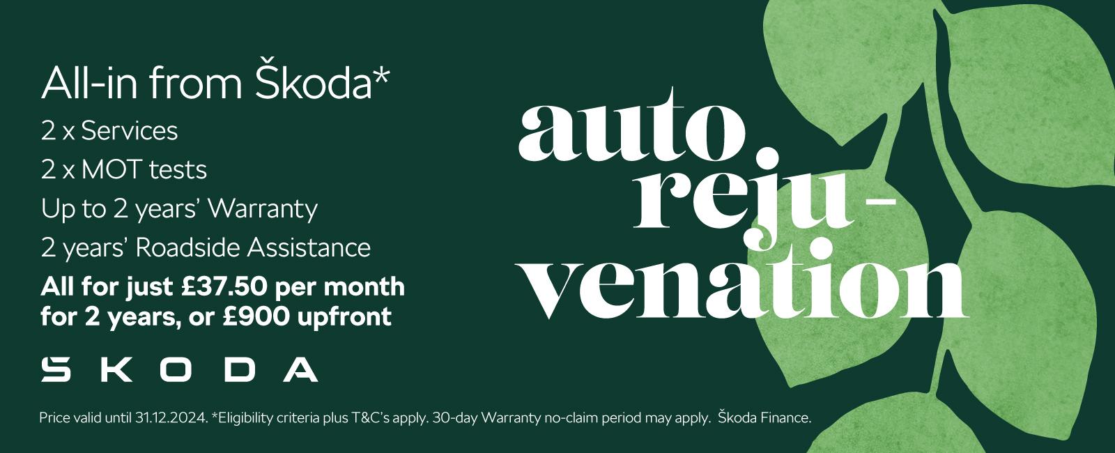 All-in From Škoda Just £37.50 Per Month