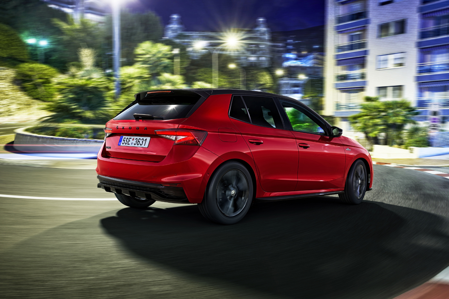 New Skoda Fabia, available at Agnew Skoda Belfast and Agnew Skoda Mallusk, driving in Belfast City Centre