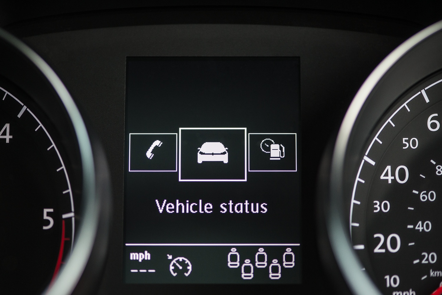 Close-up of the centre console on the new Volkswagen Touran