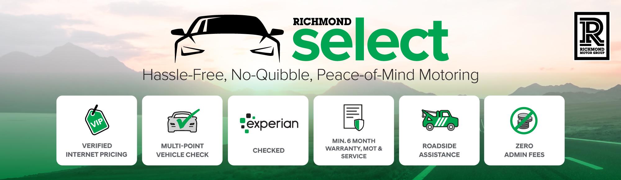 We promise that every Richmond Select Used Car purchased will be the best value vehicle in the marketplace