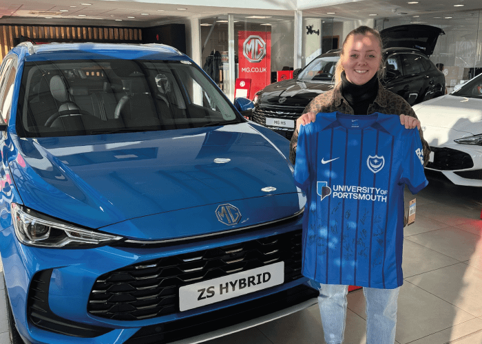 Portsmouth FC Competition Runner-Up with a signed Pompey shirt