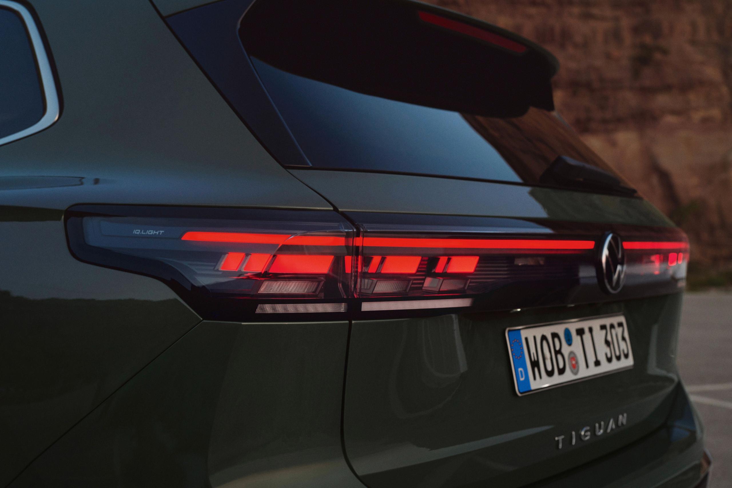 Close-up of the rear of the all-new Volkswagen Tiguan