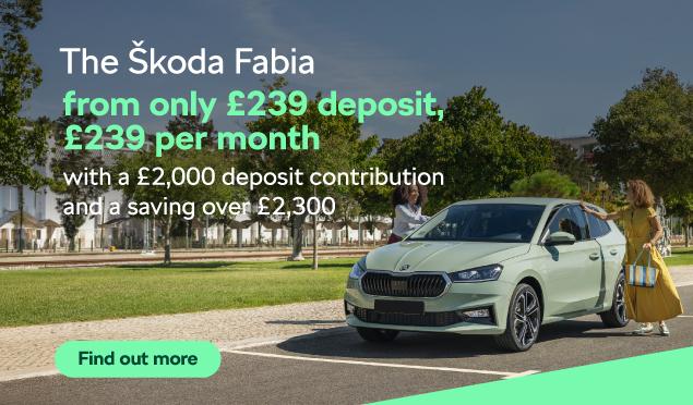 The Škoda Fabia is available to buy from Richmond Škoda from only £239 Deposit, £239 Per Month