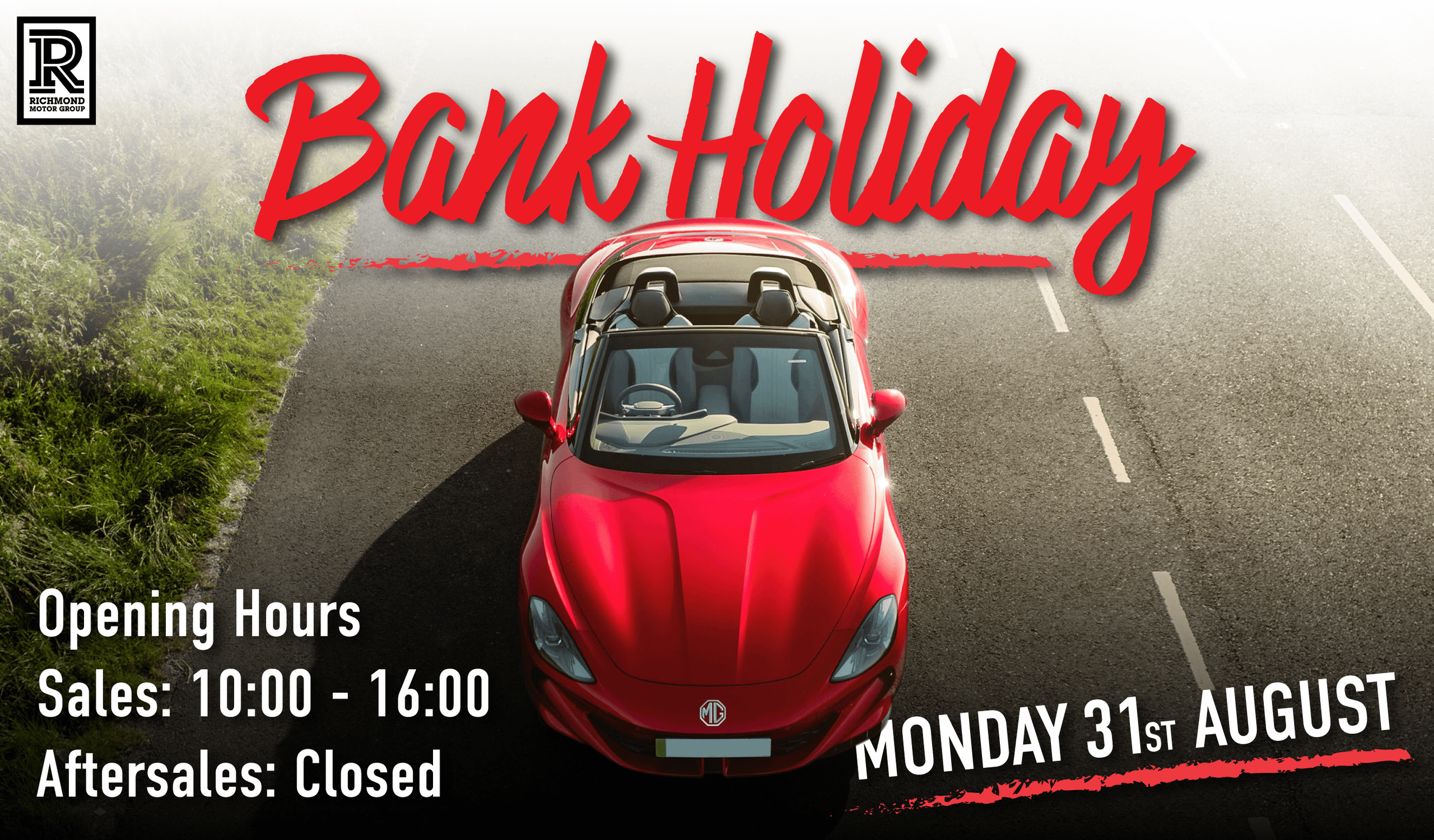 Summer Bank Holiday Opening hours