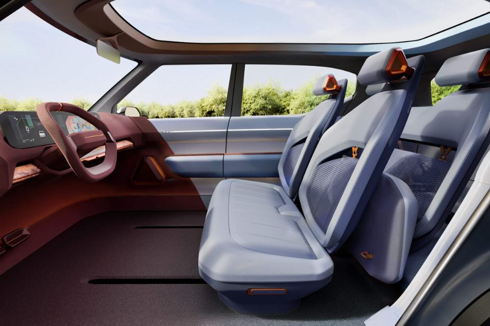 Kia Concept EV2 interior with folding rear seats